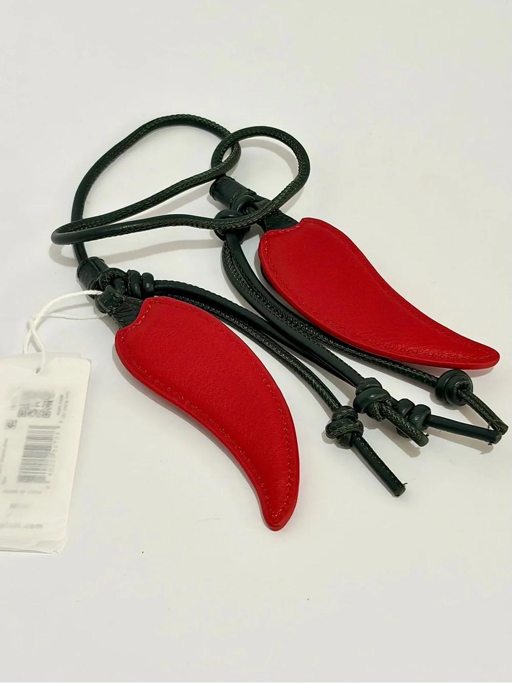 Hammitt Red Chili Pepper Leather Hot Stuff Bag Charm NWT